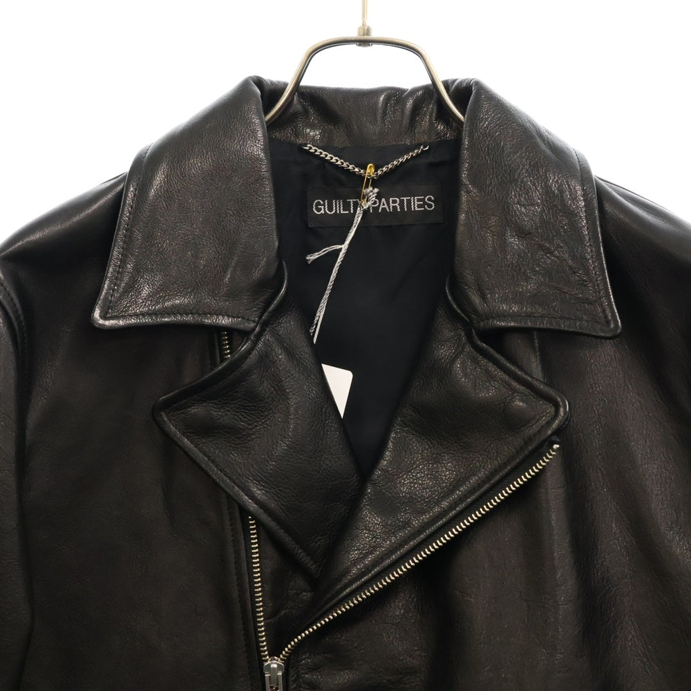WACKO MARIA(ワコマリア) 24SS COWHIDE LEATHER DOUBLE RIDERS JACKET TYPE-1 カウレザー ダブルライダースジャケット ブラック 24SS-WMO-BL03