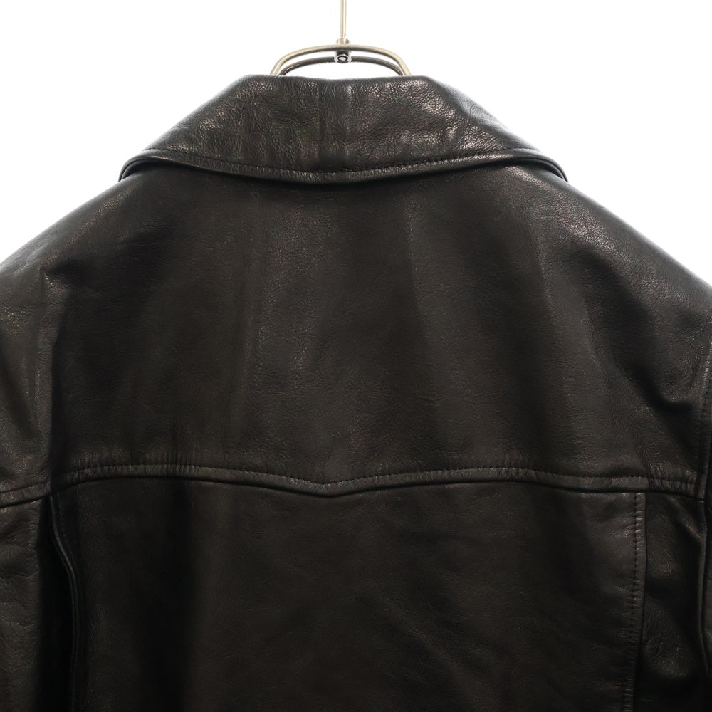 WACKO MARIA(ワコマリア) 24SS COWHIDE LEATHER DOUBLE RIDERS JACKET TYPE-1 カウレザー ダブルライダースジャケット ブラック 24SS-WMO-BL03