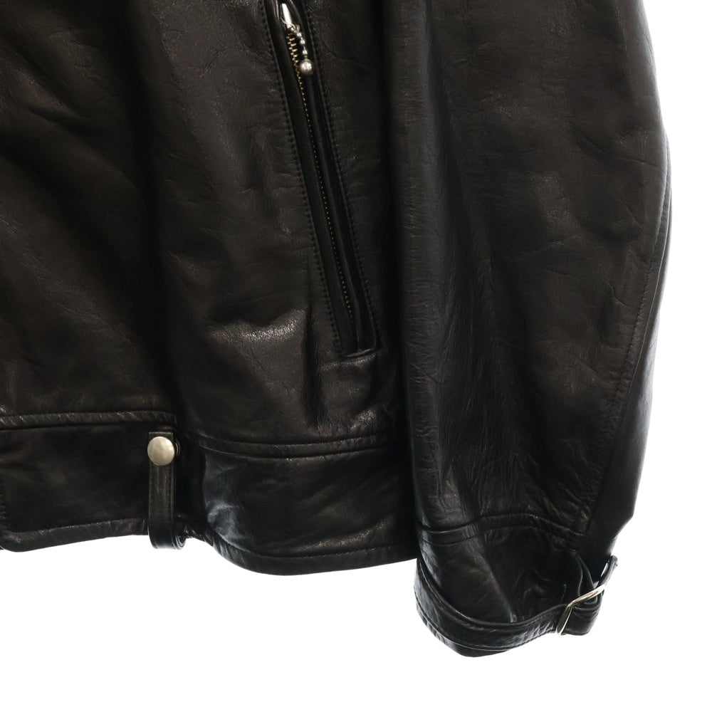 WACKO MARIA(ワコマリア) 24SS COWHIDE LEATHER DOUBLE RIDERS JACKET TYPE-1 カウレザー ダブルライダースジャケット ブラック 24SS-WMO-BL03