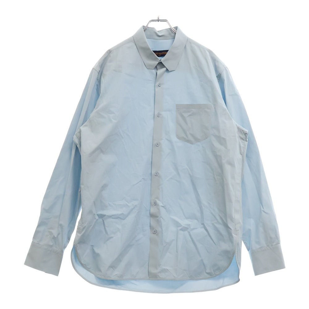 LOUIS VUITTON(ルイヴィトン) 20SS フロントポケット コットン 長袖シャツ ブルー RM201 JLF HIS95W