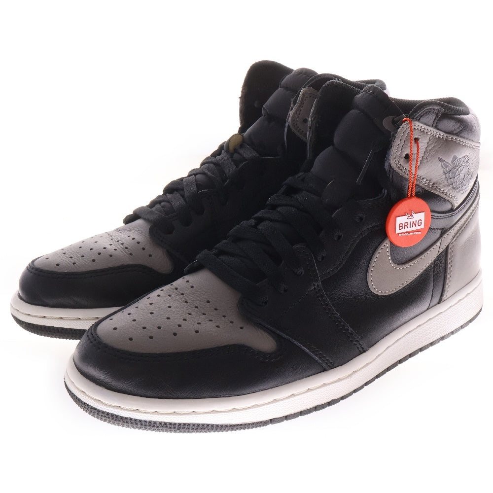 NIKE(ナイキ) AIR JORDAN1 RETRO HIGH OG SHADOW エアジョーダン1 レトロ ハイカットスニーカー シャドー グレー/ブラック US9.5/27.5cm 555088-013