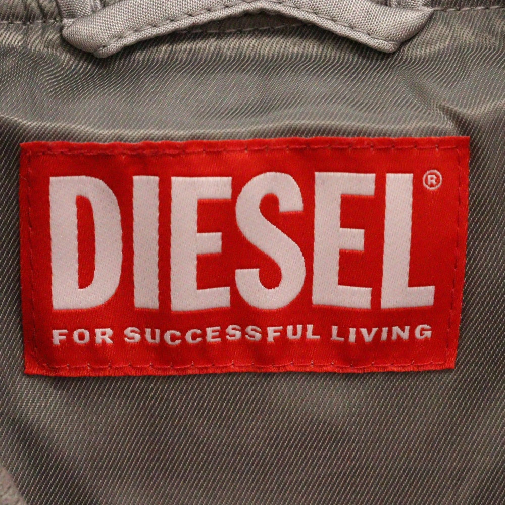 DIESEL(ディーゼル) J-MARTEX Dロゴ サテンジャケット ブルゾン シルバー