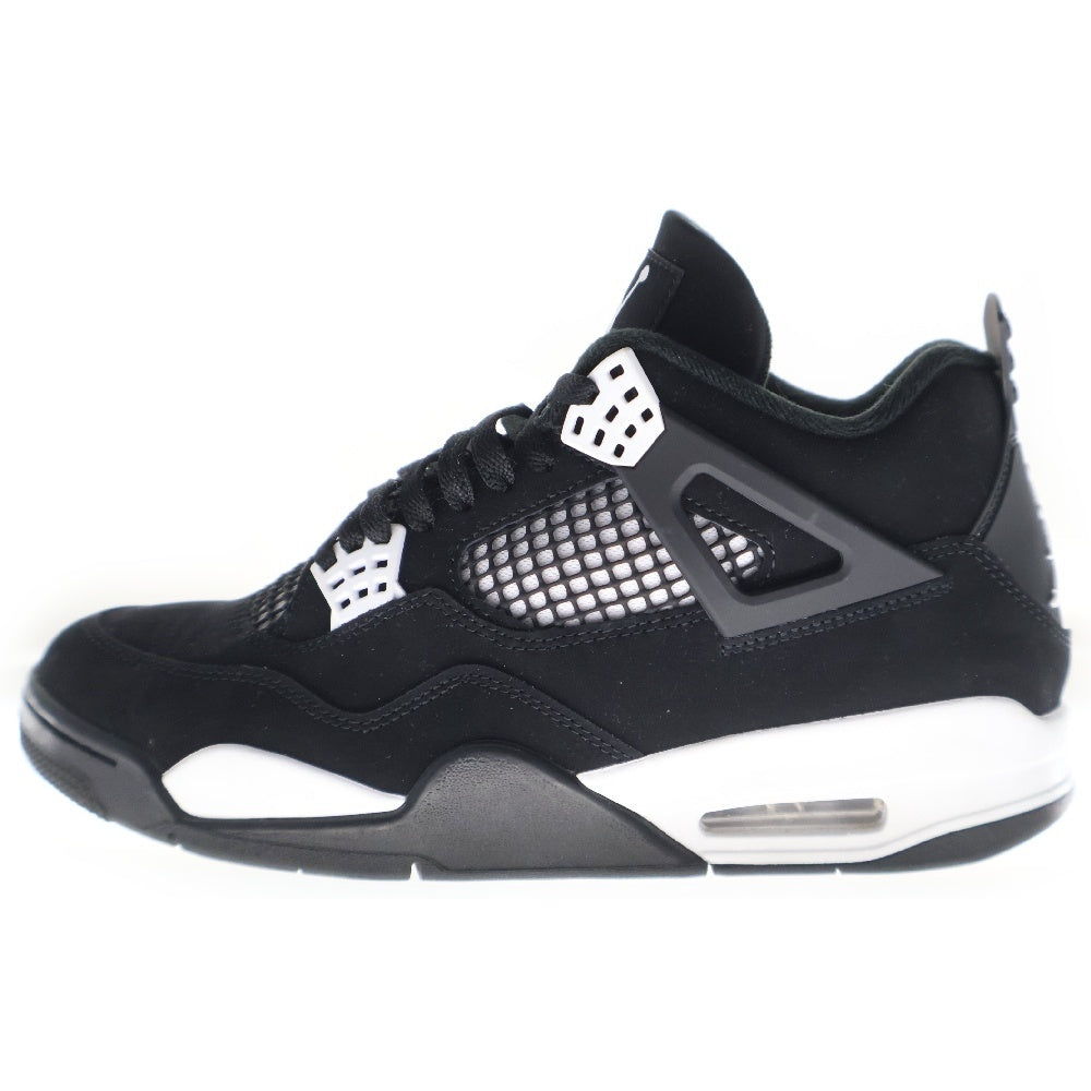 NIKE(ナイキ) AIR JORDAN 4 RETRO エアジョーダン4 ホワイトサンダー ハイカットスニーカー US9.5/27.5cm ブラック/ホワイト FQ8138-001