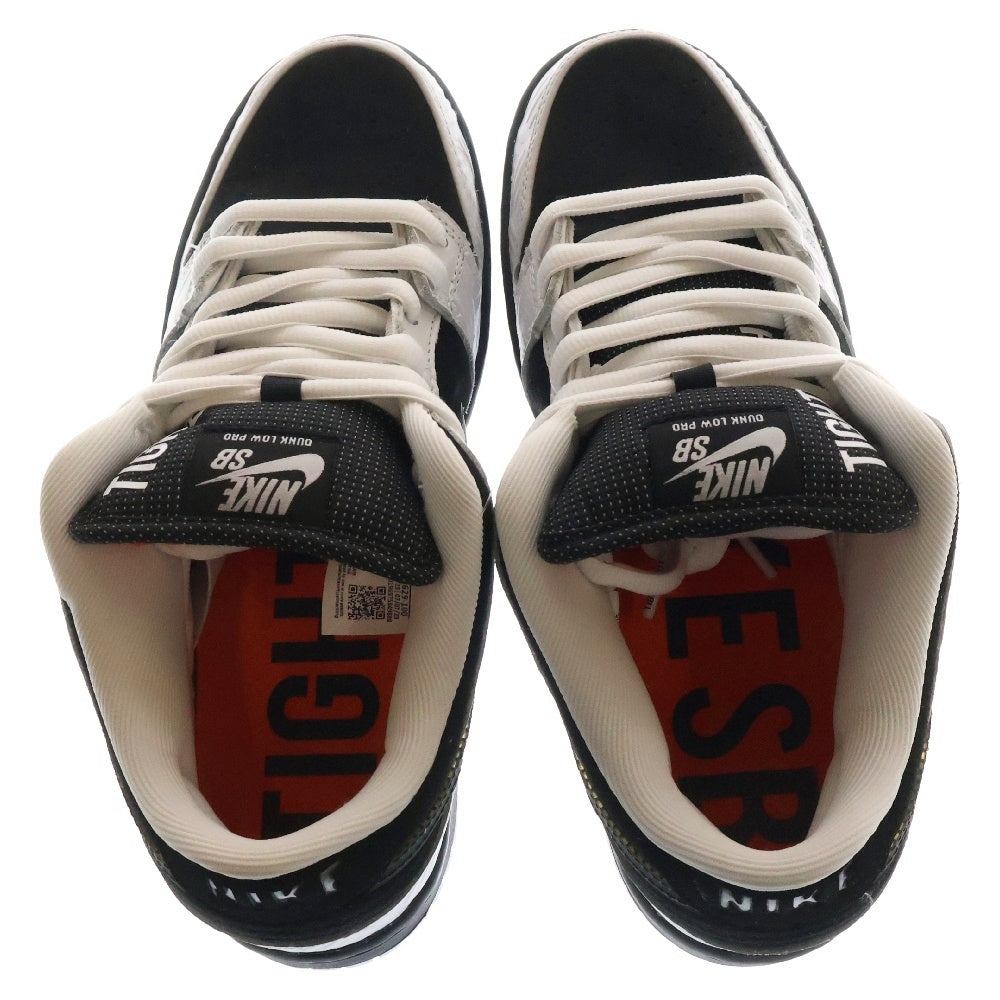 NIKE(ナイキ) ×TIGHTBOOTH DUNK LOW PRO QS BLACK AND WHITE タイトブース ダンクロー ローカットスニーカー ブラック/ホワイト US8/26cm FD2629-100