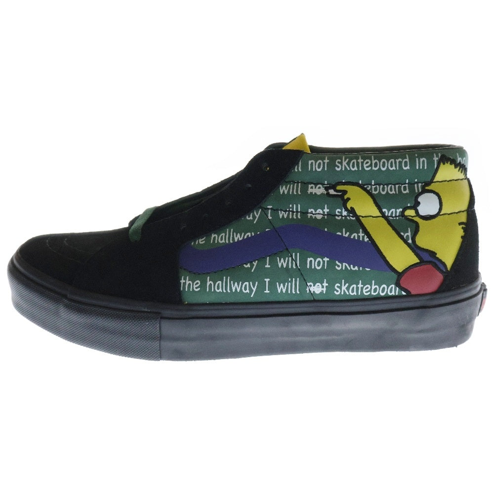 VANS(ヴァンズ) ×Simpsons ×Stash Sk8 Mid LX シンプソンズ スタッシュ スケート ミッドカットスニーカー ブラック/グリーン US10/28cm VN-0FJQYJ7/6520299