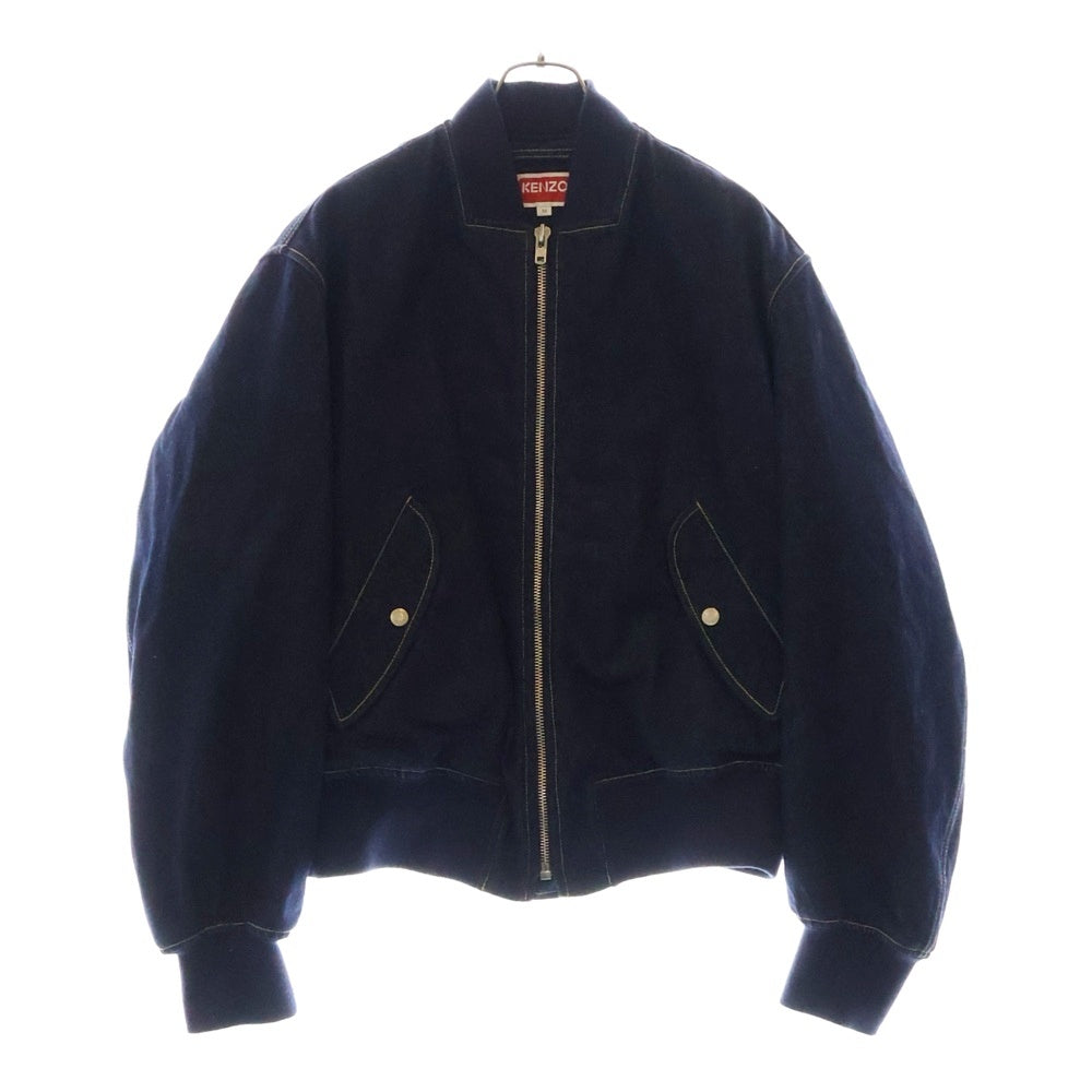 KENZO(ケンゾー) RINSE DENIM BOMBER デニムボンバージャケット ブルゾン アウター スタッズロゴ ネイビー FD65DB1016A1