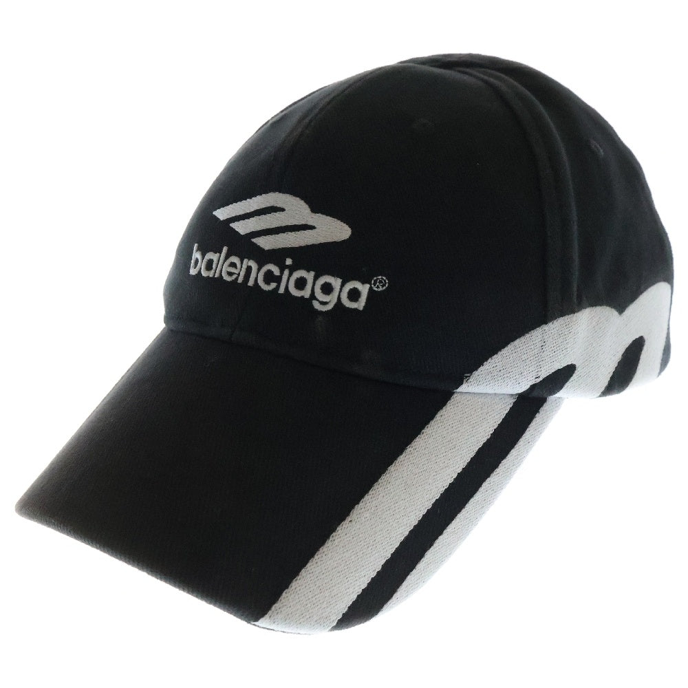 BALENCIAGA(バレンシアガ) 3B SPORTS ICON CAP ロゴ刺繡 ベースボールキャップ ブラック 766860