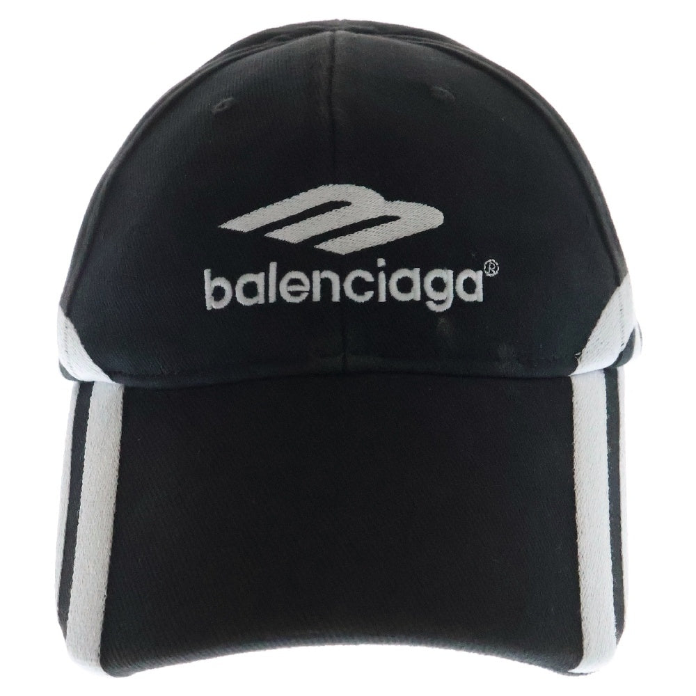 BALENCIAGA(バレンシアガ) 3B SPORTS ICON CAP ロゴ刺繡 ベースボールキャップ ブラック 766860