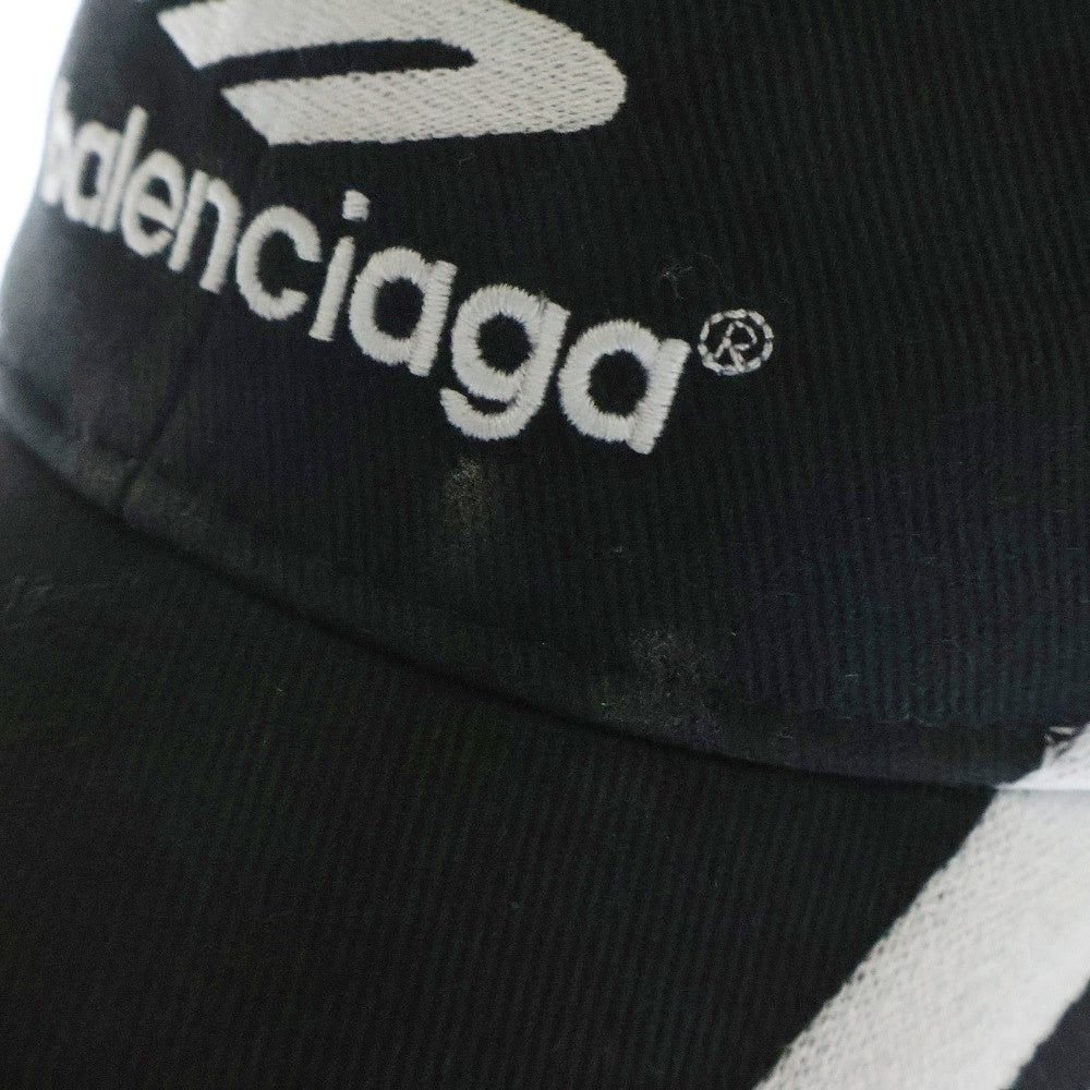 BALENCIAGA(バレンシアガ) 3B SPORTS ICON CAP ロゴ刺繡 ベースボールキャップ ブラック 766860