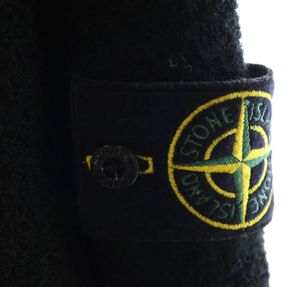 STONE ISLAND(ストーンアイランド) ×23AW SUPREME Boucle Cardigan シュプリーム ロゴ刺繍 ブークレカーディガン ブラック 7925501SB