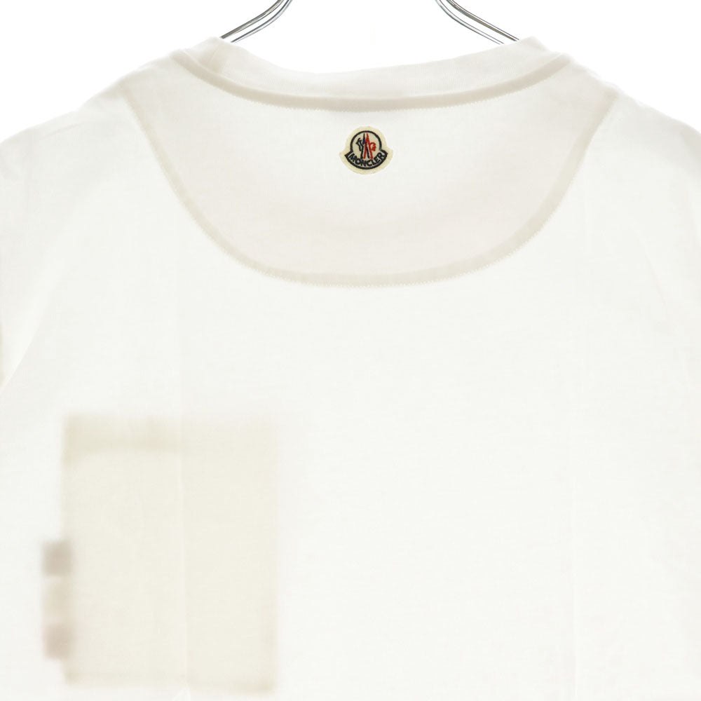MONCLER(モンクレール) 19AW MAGLIA T-SHIRT マリア フロントポケット 半袖Tシャツ カットソー ホワイト E20918049000 8390T
