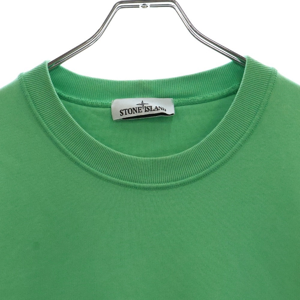 STONE ISLAND(ストーンアイランド) 22AW Brushed Cotton Crew Neck Sweat ロゴワッペン ブラッシュ コットン クルーネック スウェットトレーナー グリーン 771563020 V0052