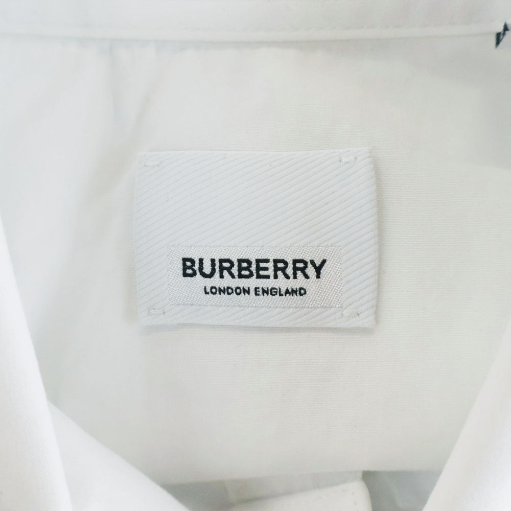 BURBERRY(バーバリー) Chapling Shirt ポケットロゴ刺繍 ボタンダウン 長袖シャツ ホワイト 8064874