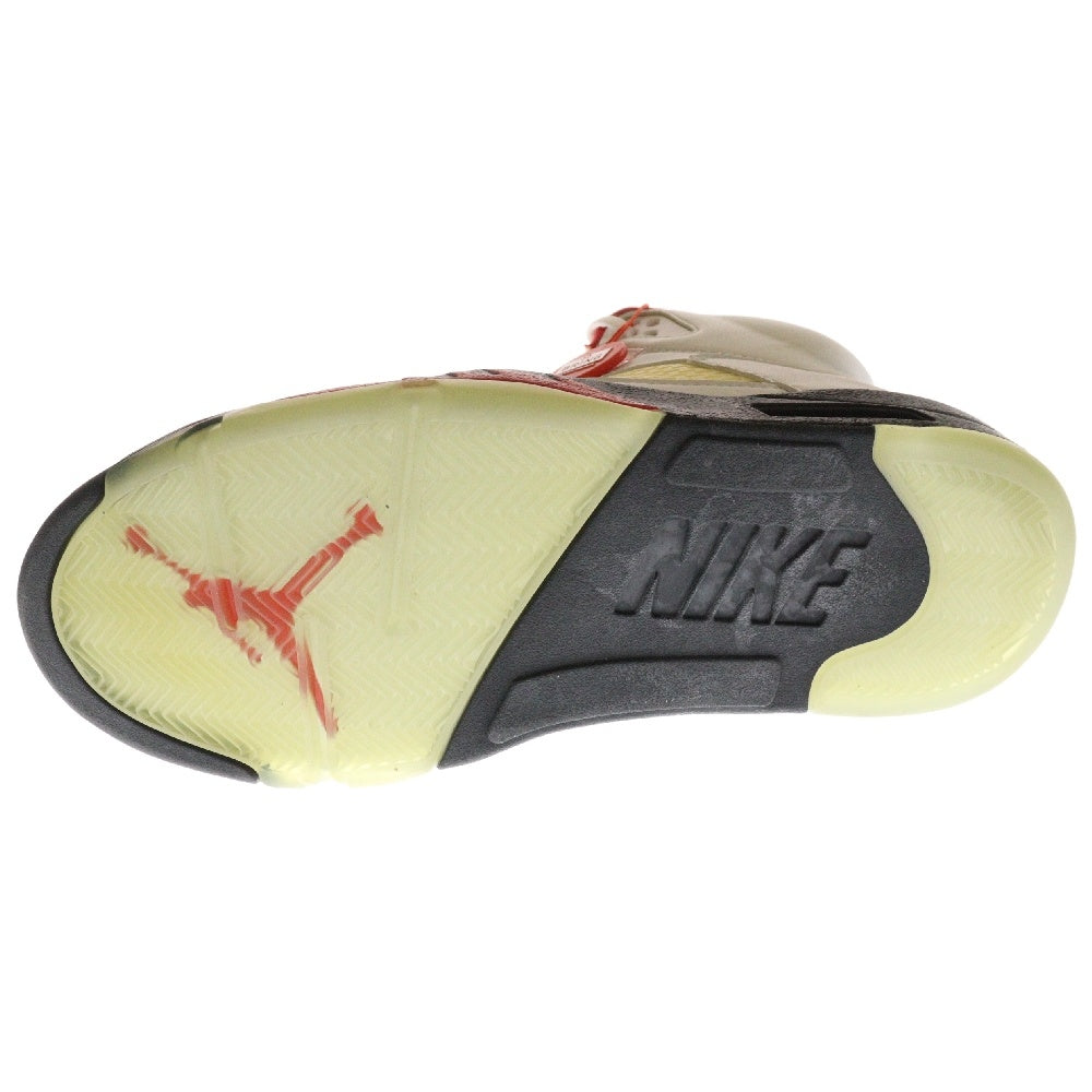 NIKE(ナイキ) 【観賞用】2000年製 AIR JORDAN 5 RETRO FIRE RED エアジョーダン5 レトロ ファイヤーレッド ハイカットスニーカー ホワイト/レッド US9.5/27.5cm 136027-101