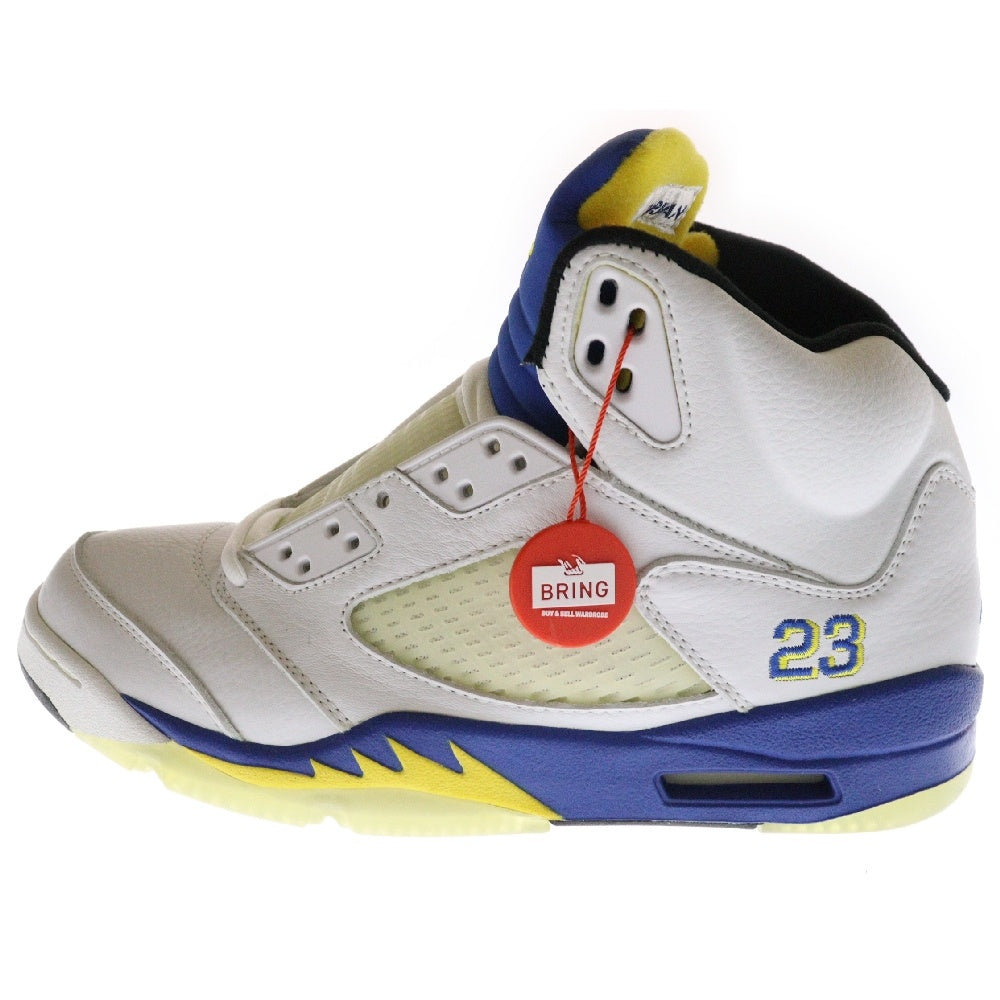 NIKE(ナイキ) 【観賞用】2000年製 AIR JORDAN 5 RETRO+ LANEY エアジョーダン5 レトロプラス レイニー ハイカットスニーカー ホワイト/ブルー US9/27cm 136045-141