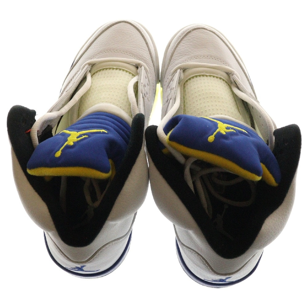 NIKE(ナイキ) 【観賞用】2000年製 AIR JORDAN 5 RETRO+ LANEY エアジョーダン5 レトロプラス レイニー ハイカットスニーカー ホワイト/ブルー US9/27cm 136045-141