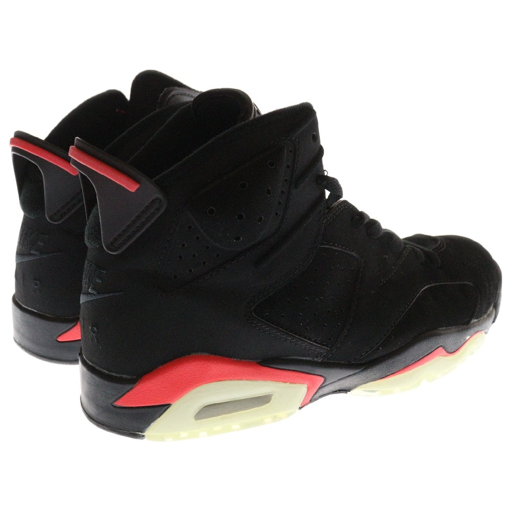 NIKE(ナイキ) 【観賞用】2000年製 AIR JORDAN 6 RETRO+ INFRARED BLACK エアジョーダン6 レトロプラス ハイカットスニーカー ブラック/レッド US9.5/27.5cm 136038-061