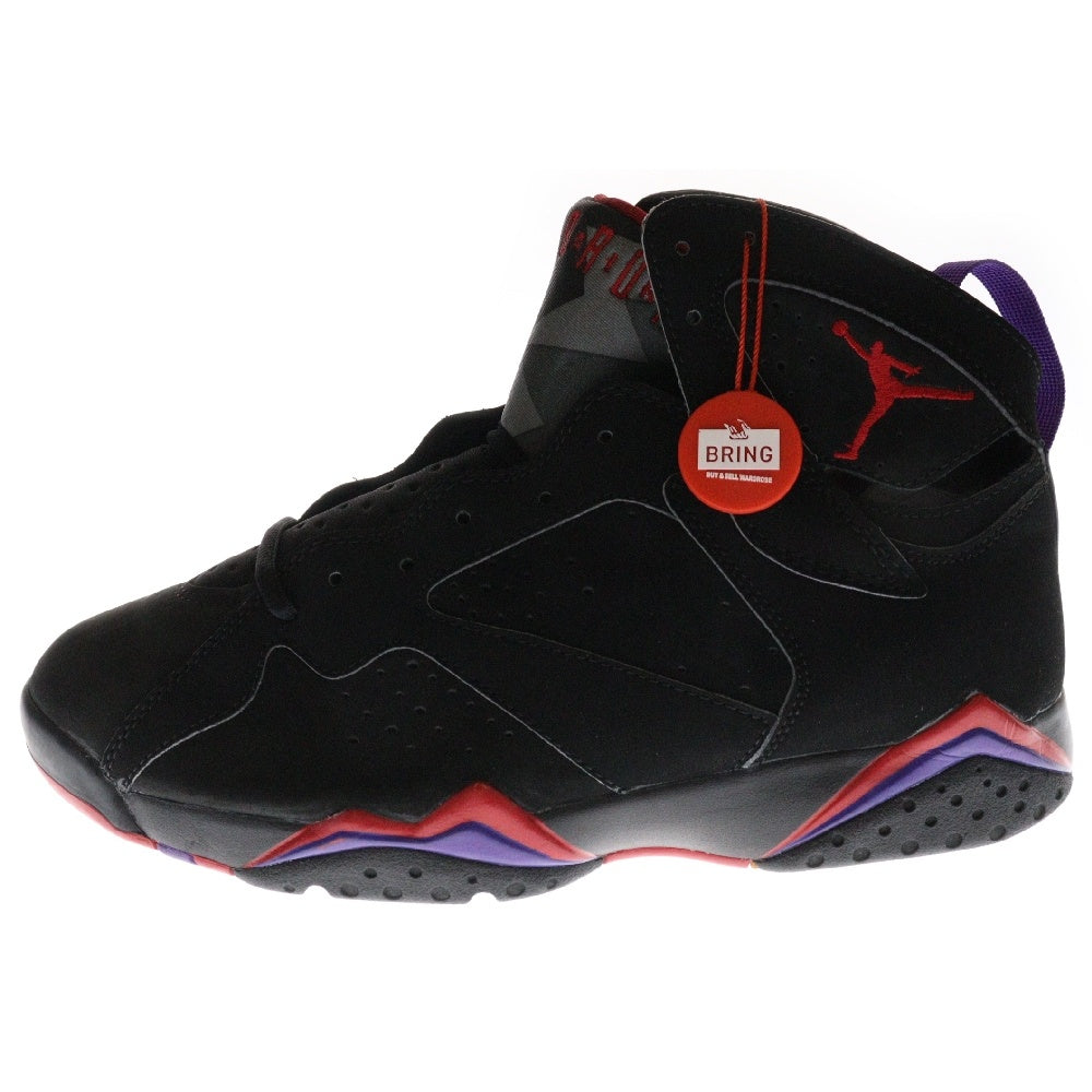 NIKE(ナイキ) 【観賞用】2002年製 AIR JORDAN 7 RETRO RAPTORS エアジョーダン7 レトロ ラプターズ ハイカットスニーカー ブラック/レッド US9.5/27.5cm 304775-006