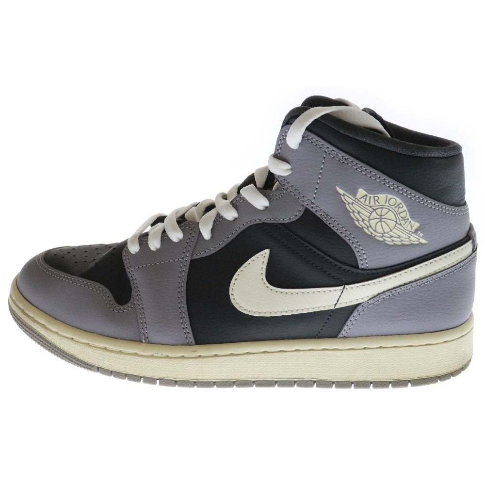 NIKE(ナイキ) Women's Air Jordan 1 Mid Cement Grey ウィメンズ エアジョーダン1 ミッド セメントグレー ミッドカットスニーカー US10.5/27.5cm ブラック/グレー BQ6472-022