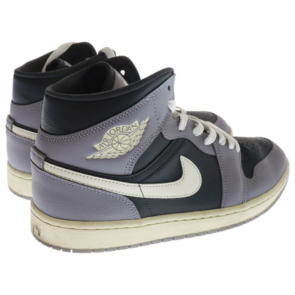 NIKE(ナイキ) Women's Air Jordan 1 Mid Cement Grey ウィメンズ エアジョーダン1 ミッド セメントグレー ミッドカットスニーカー US10.5/27.5cm ブラック/グレー BQ6472-022