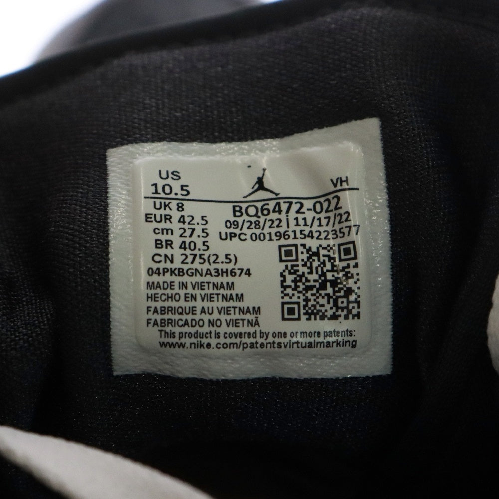 NIKE(ナイキ) Women's Air Jordan 1 Mid Cement Grey ウィメンズ エアジョーダン1 ミッド セメントグレー ミッドカットスニーカー US10.5/27.5cm ブラック/グレー BQ6472-022
