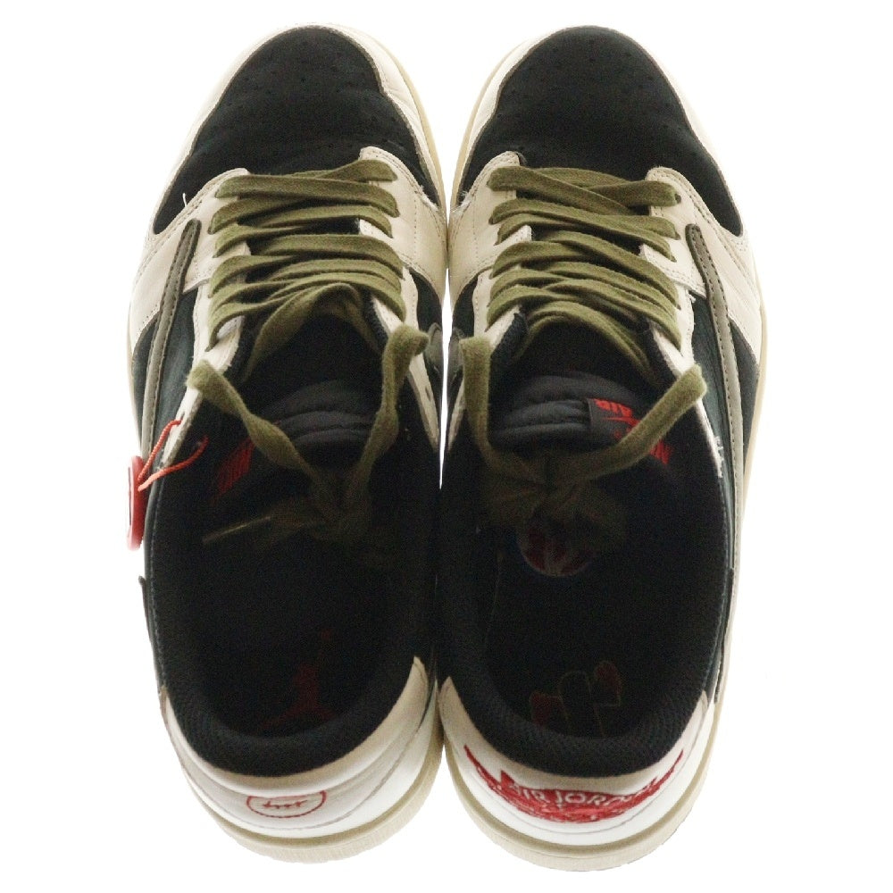 NIKE(ナイキ) ×Travis Scott WMNS AIR JORDAN 1 LOW OG Medium Olive トラヴィススコット ウィメンズ エアジョーダン1 ミディアムオリーブ ローカットスニーカー US11/28cm DZ4137-106