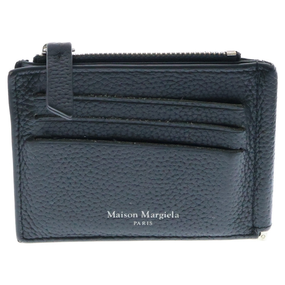 Maison Margiela(メゾンマルジェラ) マネークリップ レザー 二つ折り財布 コンパクトウォレット ブラック S35UI0447