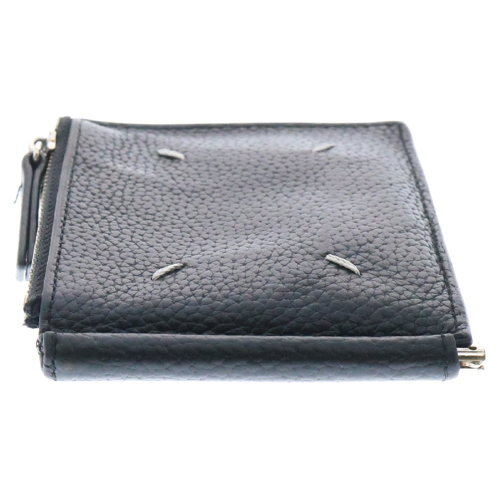 Maison Margiela(メゾンマルジェラ) マネークリップ レザー 二つ折り財布 コンパクトウォレット ブラック S35UI0447