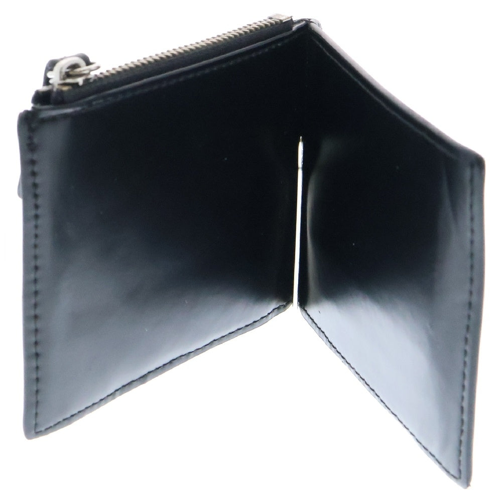 Maison Margiela(メゾンマルジェラ) マネークリップ レザー 二つ折り財布 コンパクトウォレット ブラック S35UI0447