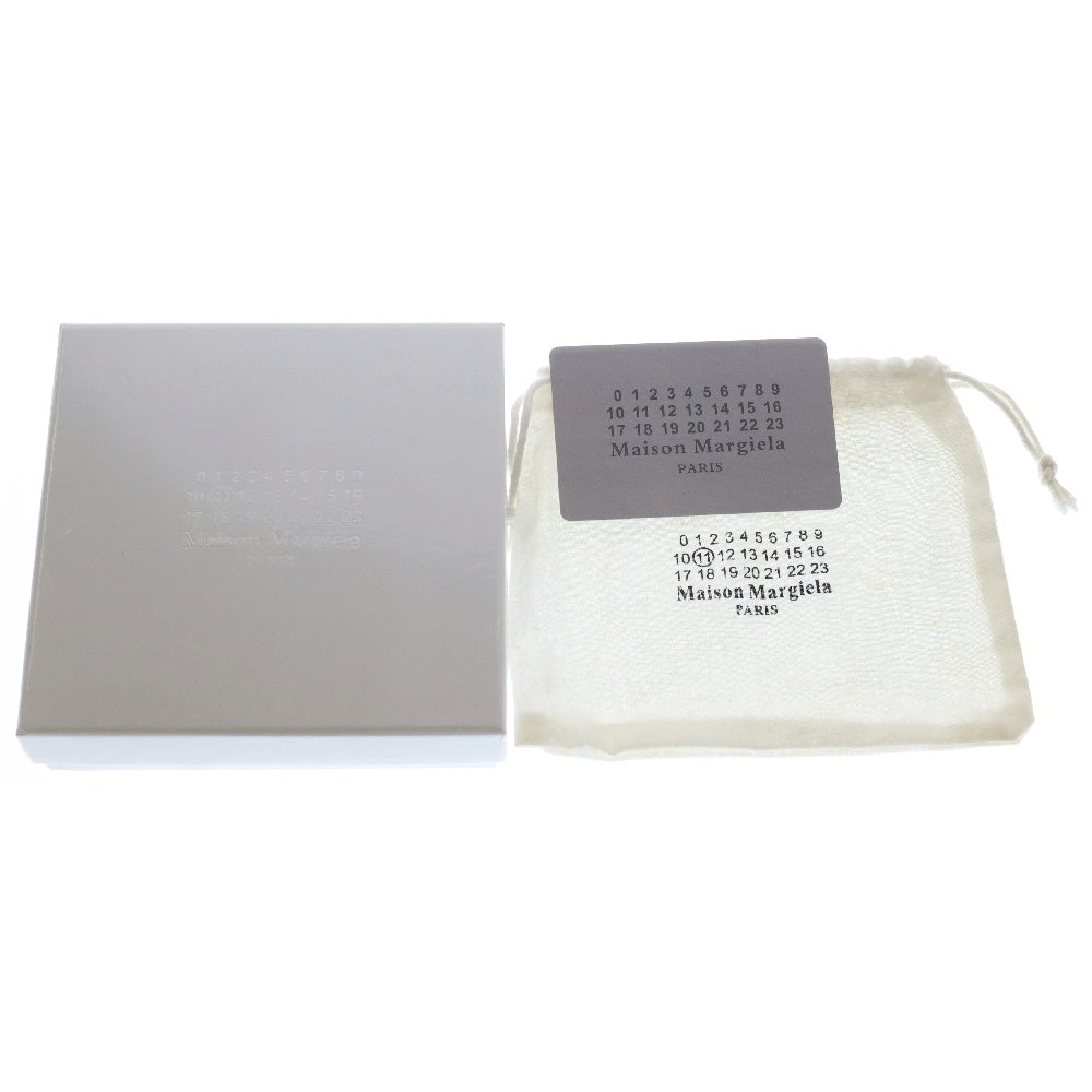 Maison Margiela(メゾンマルジェラ) マネークリップ レザー 二つ折り財布 コンパクトウォレット ブラック S35UI0447