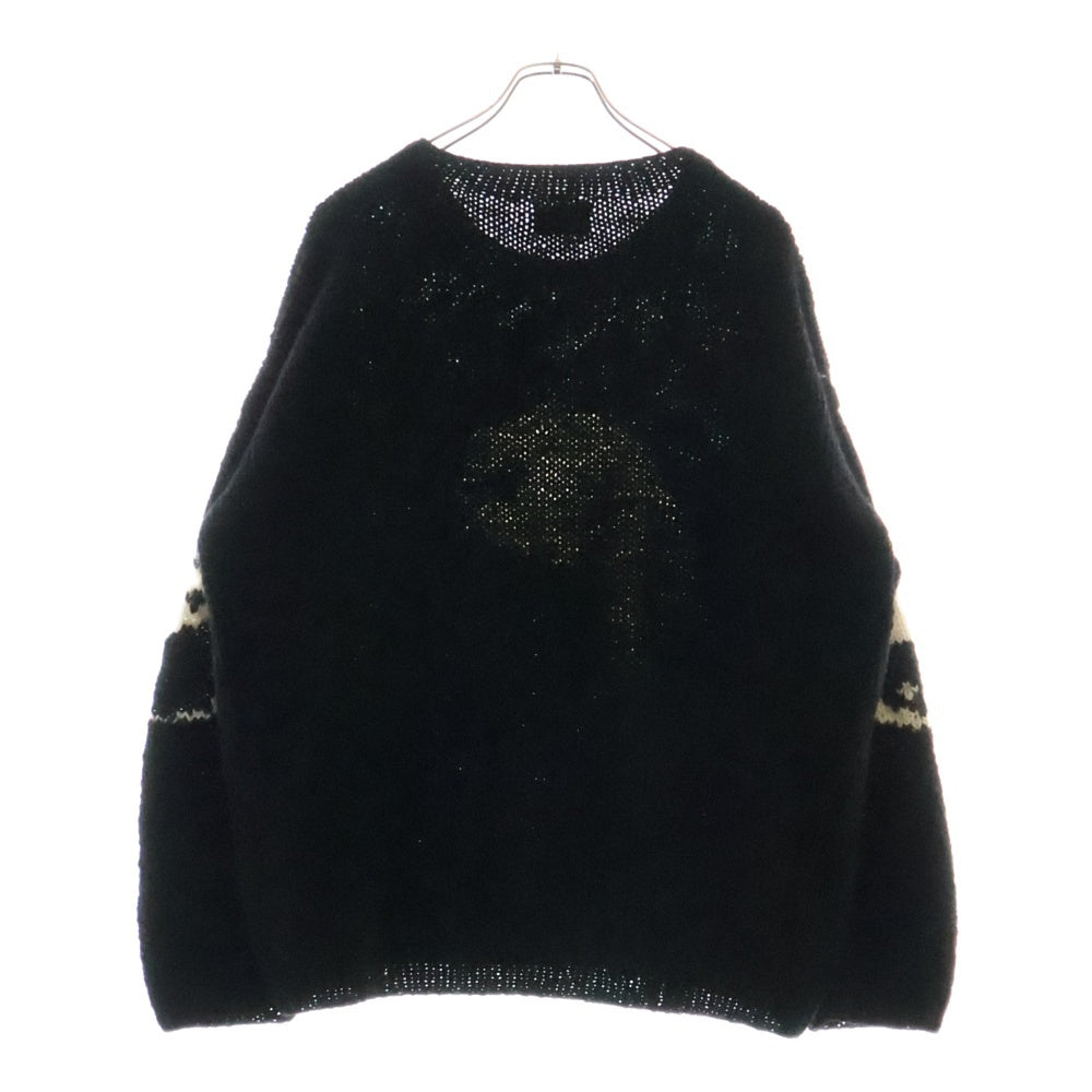 mcmachan woolen(マクマーンウーレン) YIN&YANG CREW NECA KNIT インヤン クルーネック ニットセーター ブラック