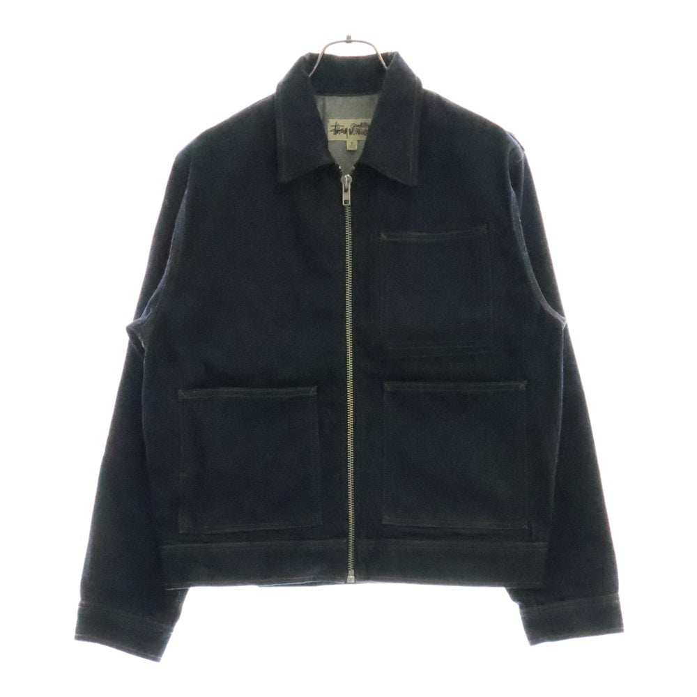 STUSSY(ステューシー) Denim Zip Work Jacket ジップアップ デニム ワークジャケット インディゴブラック 115682
