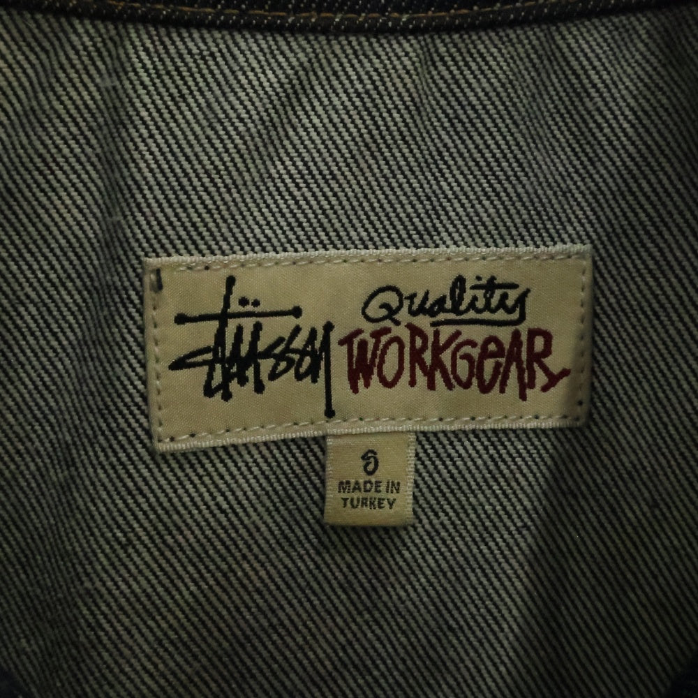 STUSSY(ステューシー) Denim Zip Work Jacket ジップアップ デニム ワークジャケット インディゴブラック 115682