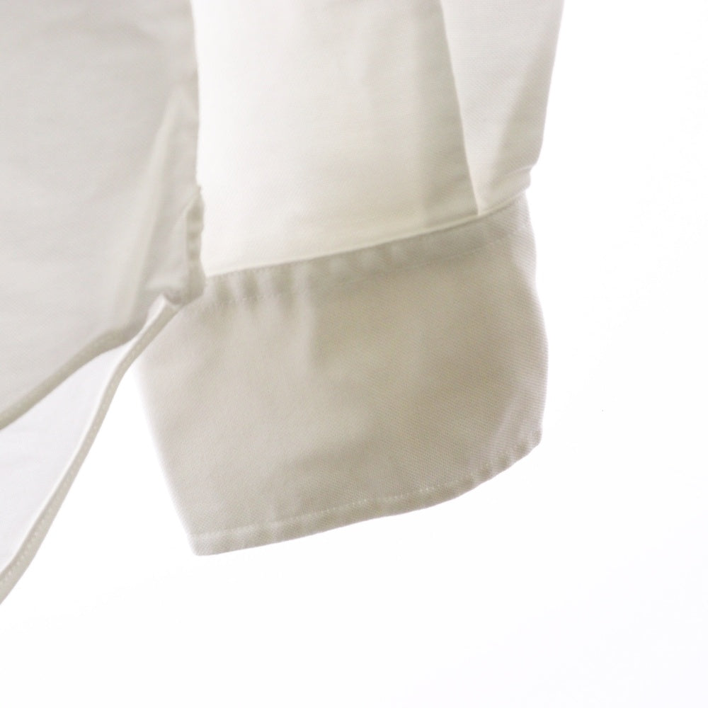 THOM BROWNE(トムブラウン) 星条旗 パッチワーク オックスフォード ボタンダウン 長袖シャツ ホワイト 01111A4091