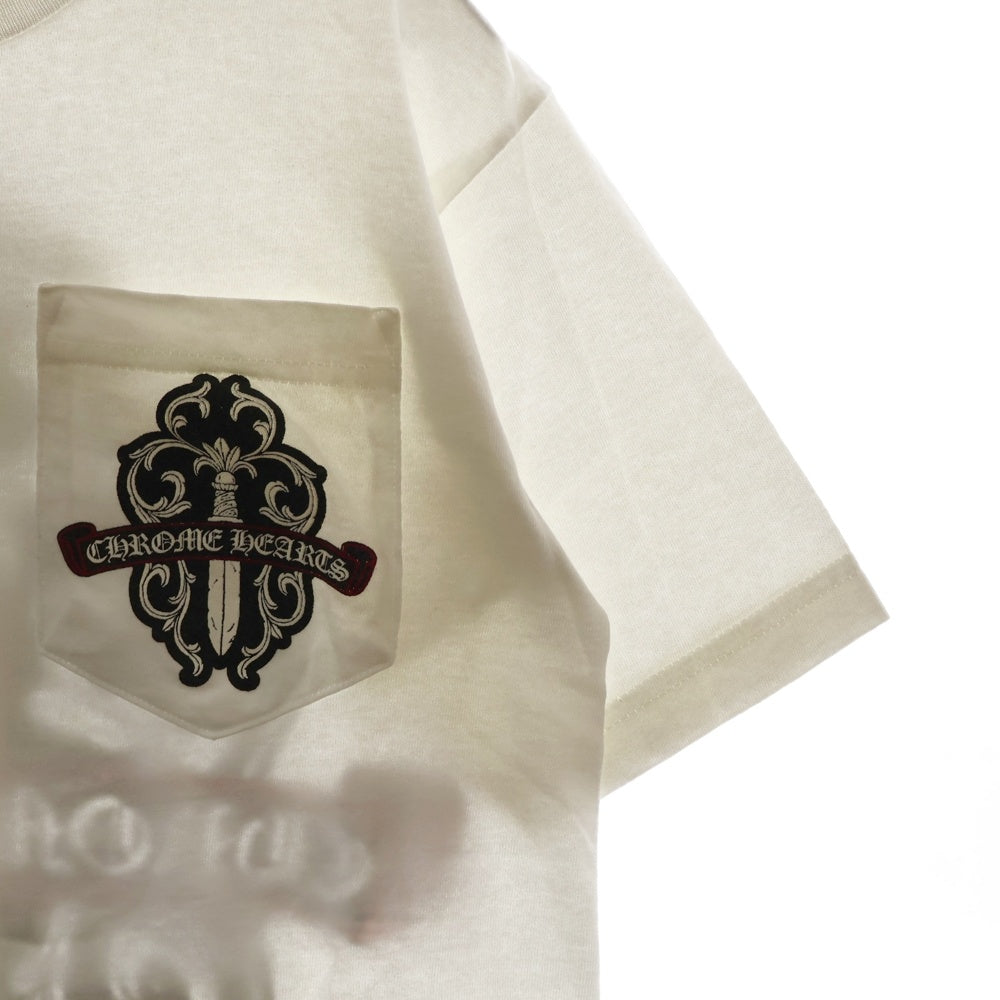 CHROME HEARTS(クロムハーツ) Back Camo Dagger Tee オールドモデル ダガーロゴプリント 半袖Tシャツ カットソー ホワイト