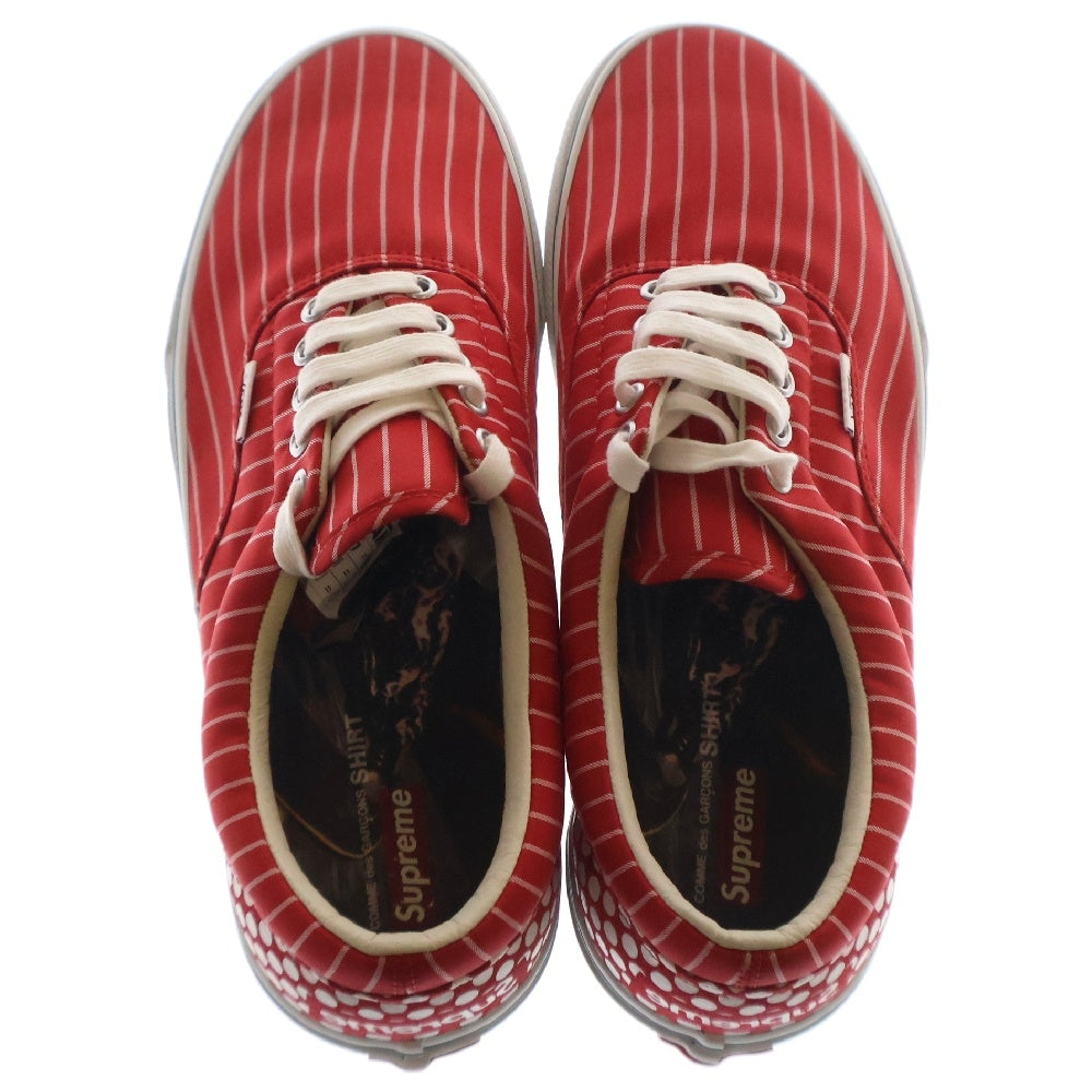 SUPREME(シュプリーム) ×CDG ×VANS Era Harold Hunter コムデギャルソン バンズ エラ ハロルドハンター ローカットスニーカー ホワイト/レッド US9.5/27.5cm VN0W3CEG5