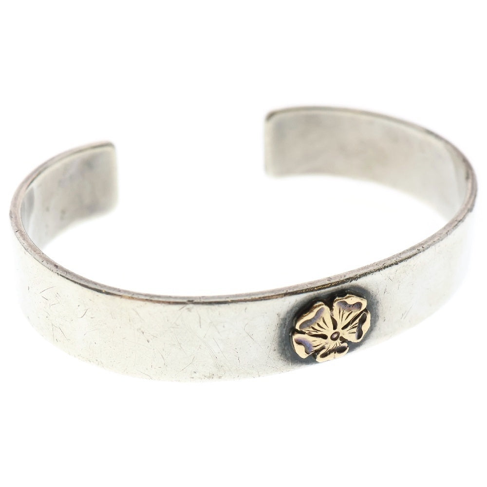 goro's(ゴローズ) ローズ平打ちブレスS バングル シルバー/ゴールド