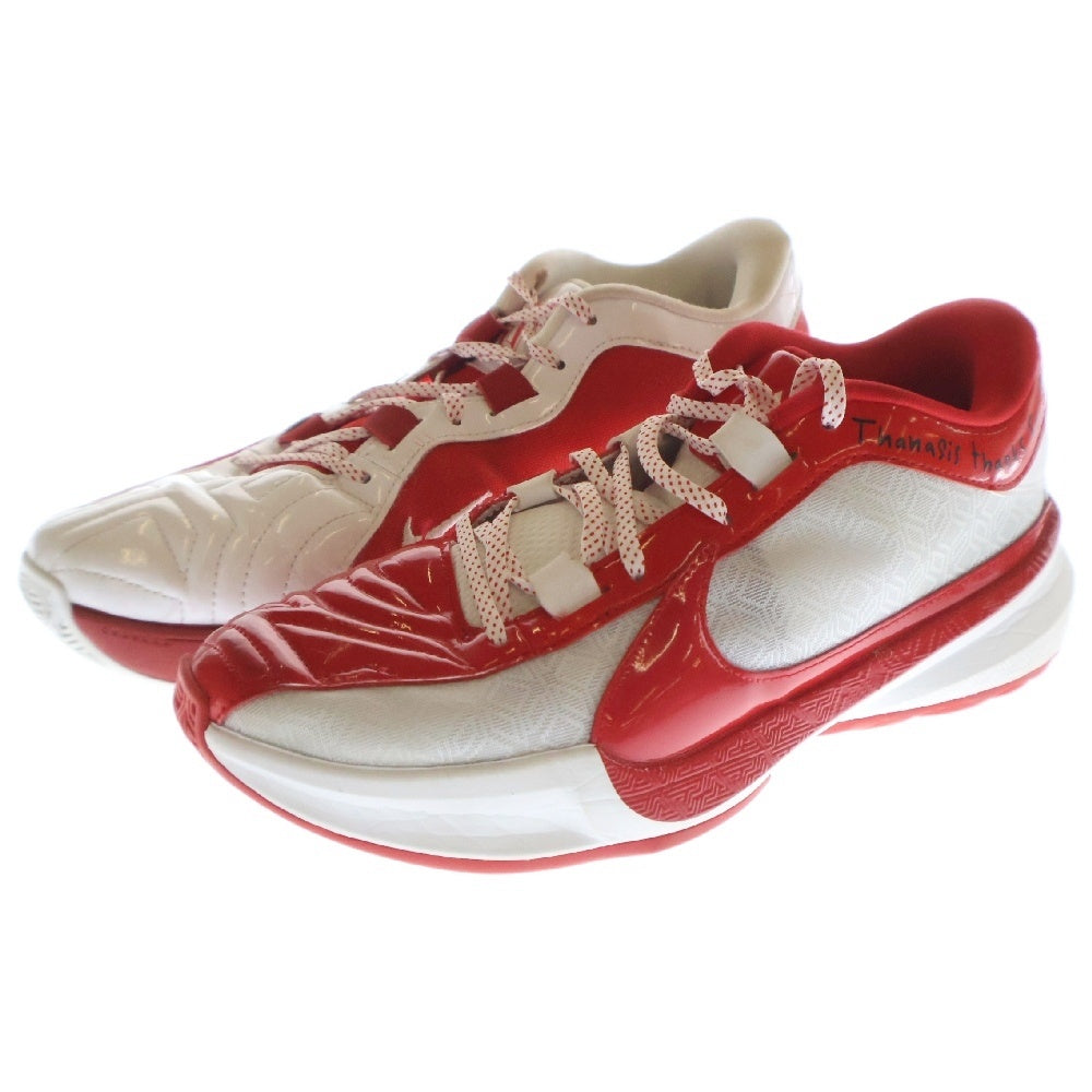 NIKE(ナイキ) Zoom FREAK 5 ASW EP ヤニスフリーク ローカットスニーカー ホワイト/レッド US9/27cm FJ4248-600