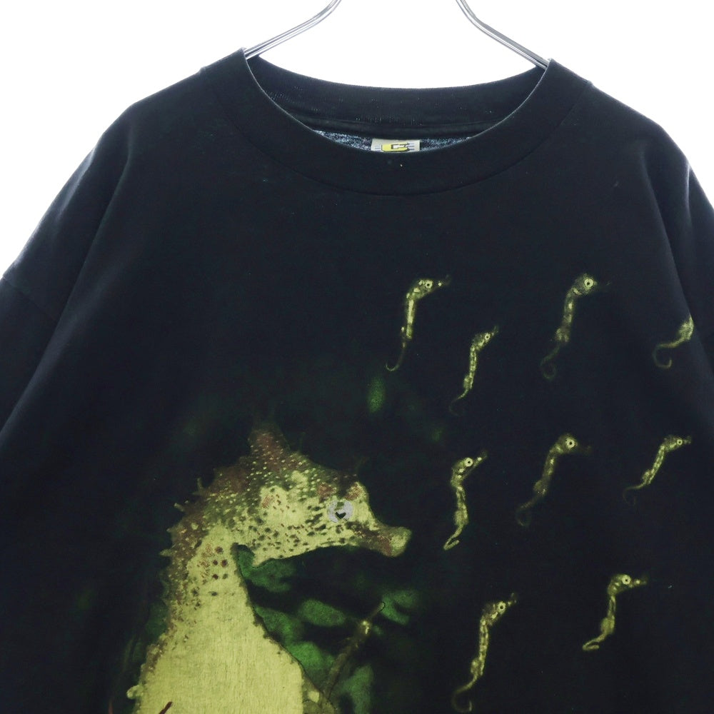 VINTAGE(ヴィンテージ) 90s VINTAGE NIRVANA SEAHORSE COMPETITORタグ ニルヴァーナ シーホース 半袖Tシャツ ブラック