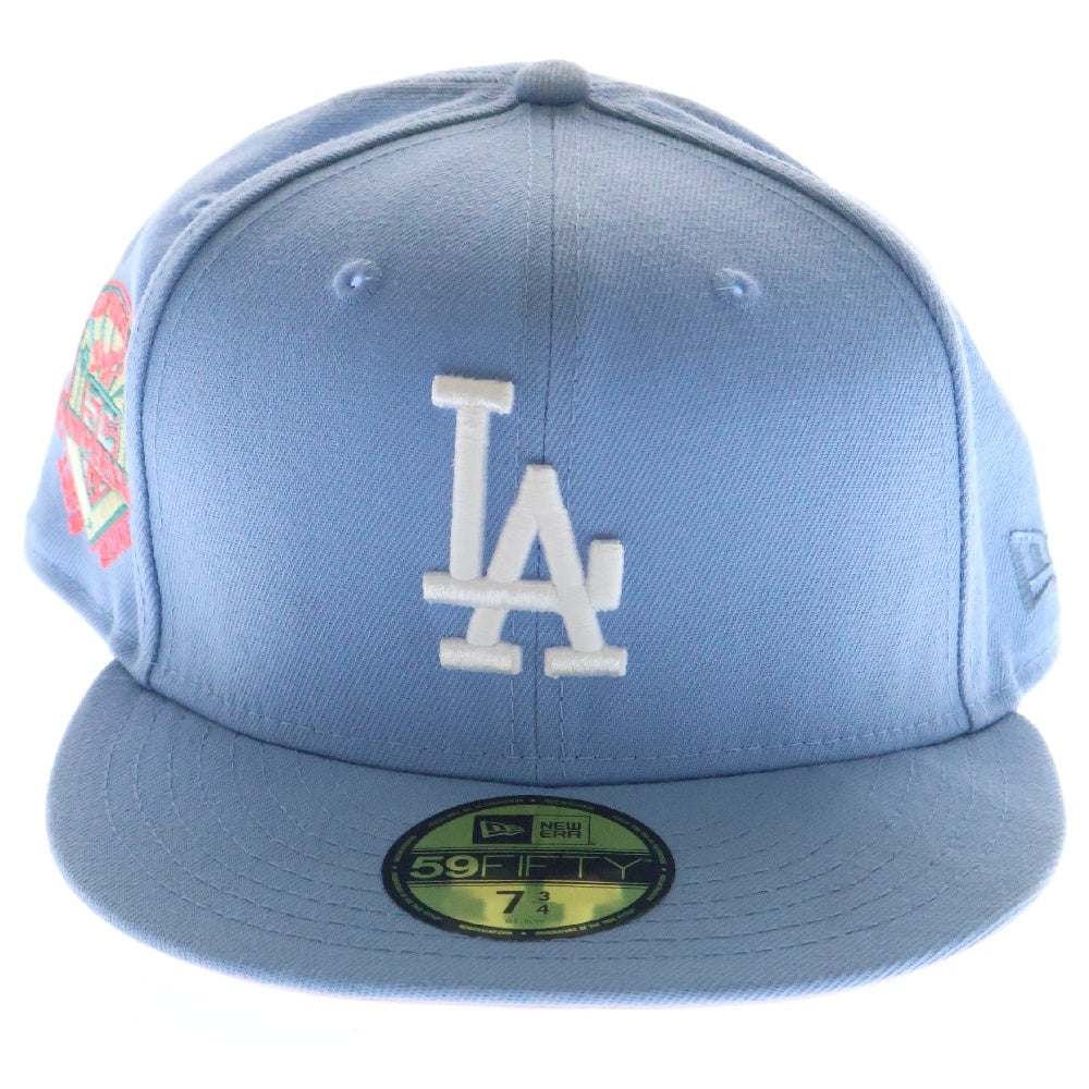 NEW ERA(ニューエラ) 59FIFTY LA 50th Anniversary Cap ロサンゼルス ドジャース 50周年記念 6パネル ベースボールキャップ 帽子 スカイブルー
