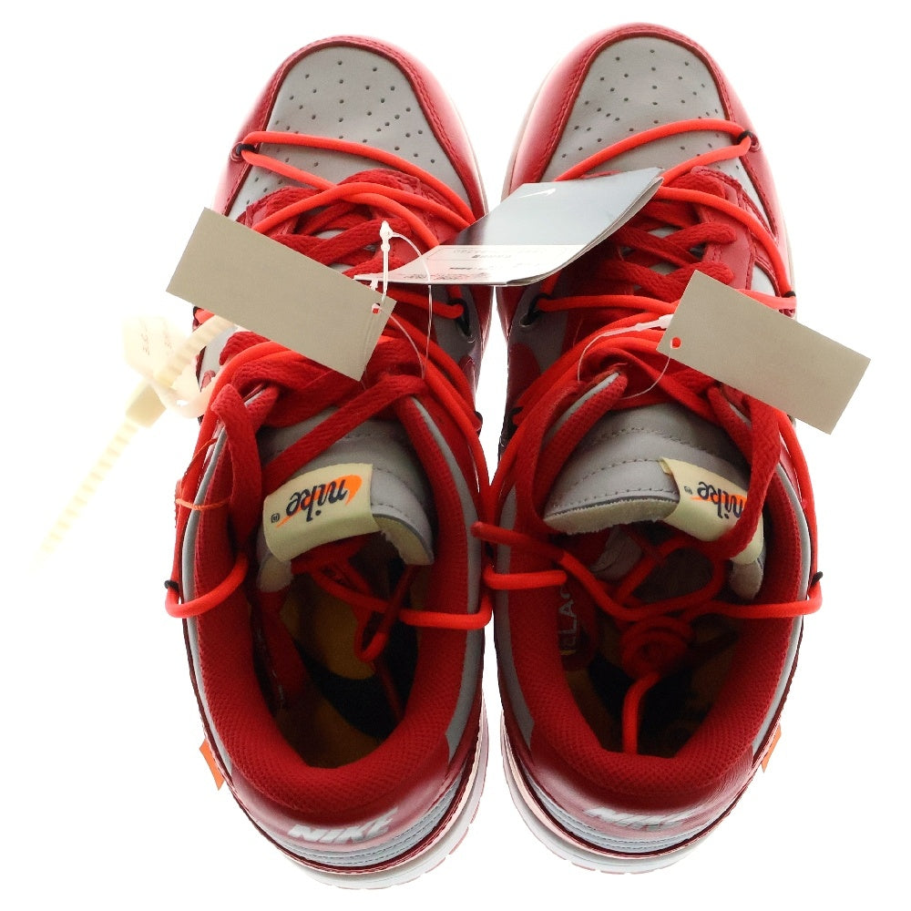 NIKE(ナイキ) ×OFF-WHITE DUNK LOW LTHR オフホワイト ダンク ローカットスニーカー レッド/グレー US10/28.0cm CT0856-600