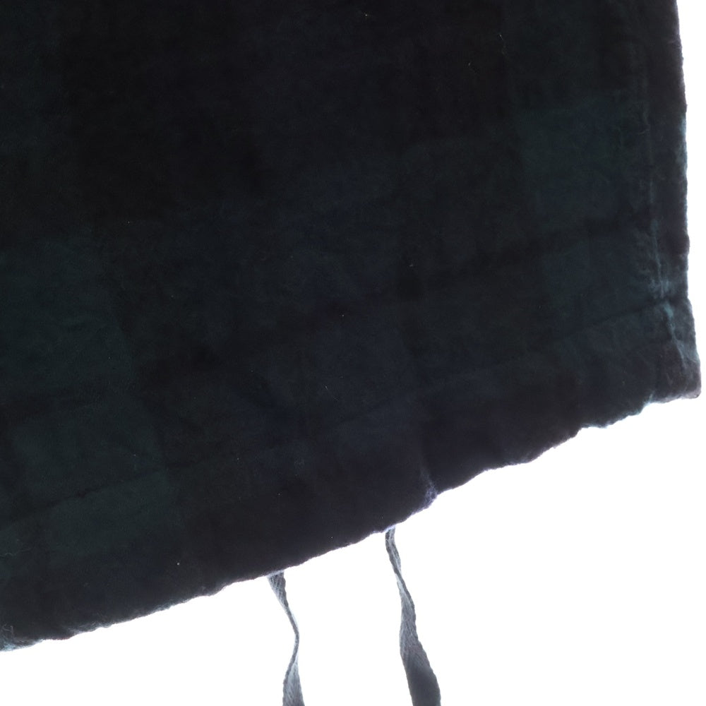 Sacai(サカイ) 20AW ベルト付き チェック ウール ワイドカーゴパンツ ブラック/グリーン 20-02348M