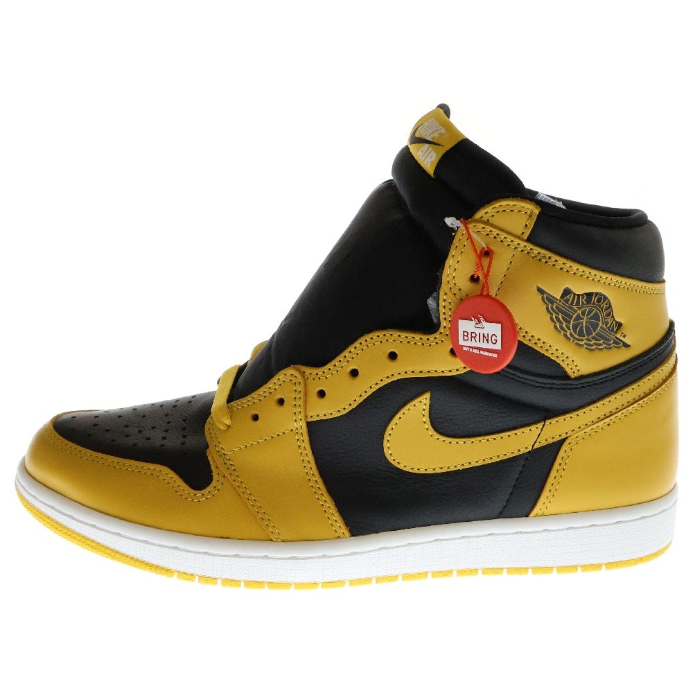 NIKE(ナイキ) AIR JORDAN1 RETRO HIGH OG POLLEN エアジョーダン 1 レトロ パラン ハイカットスニーカー ブラック/イエロー US11/29cm 555088-701
