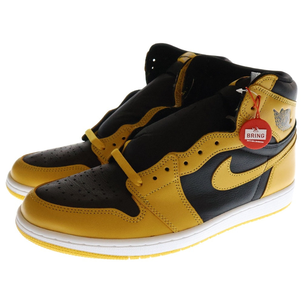 NIKE(ナイキ) AIR JORDAN1 RETRO HIGH OG POLLEN エアジョーダン 1 レトロ パラン ハイカットスニーカー ブラック/イエロー US11/29cm 555088-701