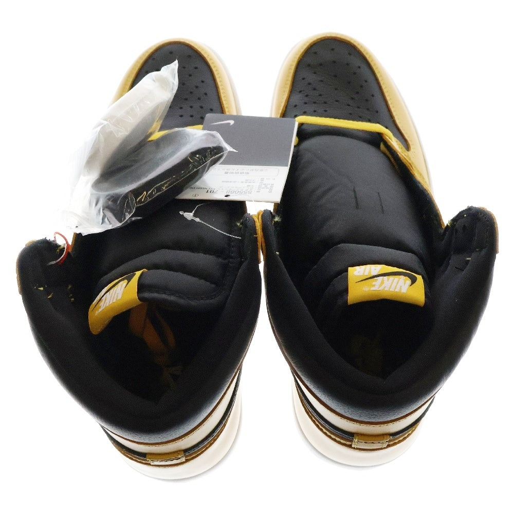 NIKE(ナイキ) AIR JORDAN1 RETRO HIGH OG POLLEN エアジョーダン 1 レトロ パラン ハイカットスニーカー ブラック/イエロー US11/29cm 555088-701