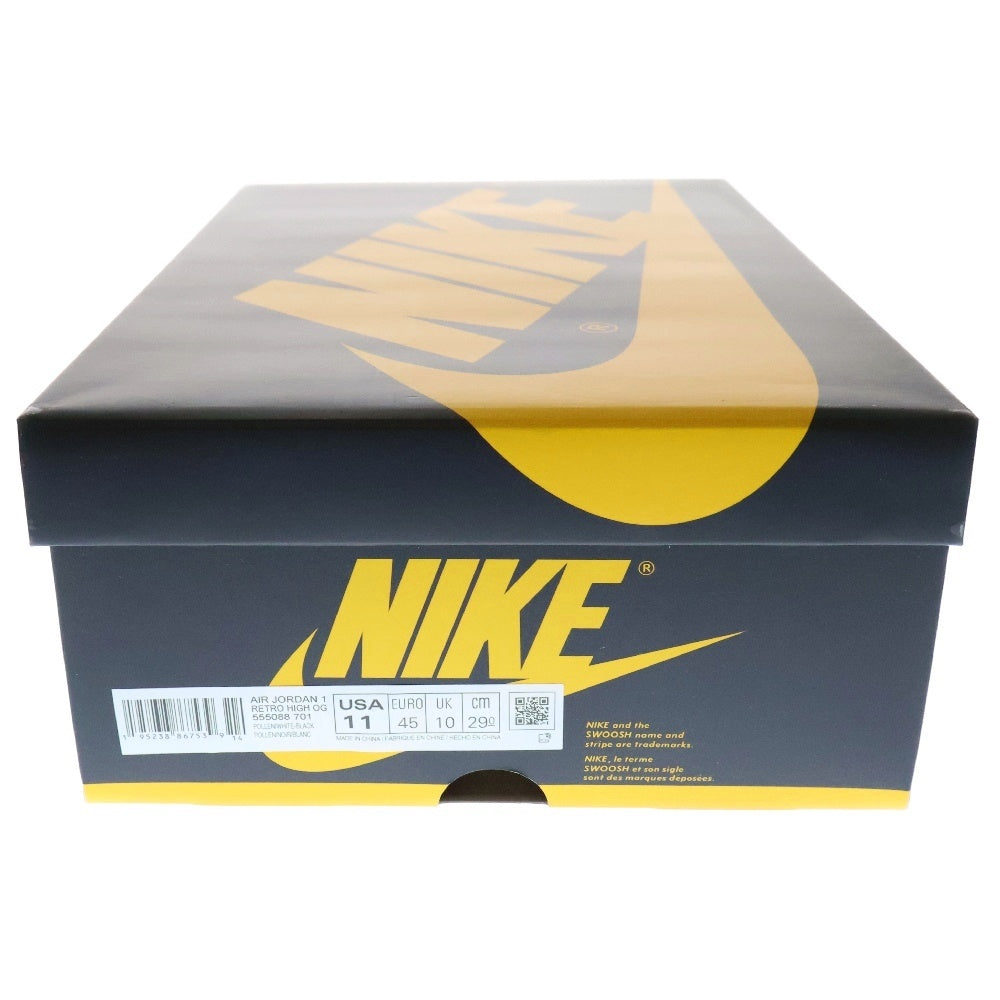 NIKE(ナイキ) AIR JORDAN1 RETRO HIGH OG POLLEN エアジョーダン 1 レトロ パラン ハイカットスニーカー ブラック/イエロー US11/29cm 555088-701