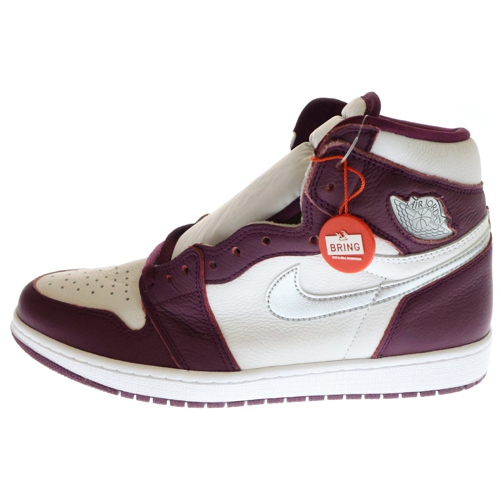 NIKE(ナイキ) AIR JORDAN 1 HIGH OG BORDEAUX エアジョーダン1 ハイカットスニーカー ホワイト/ボルドー US11/29cm 555088-611