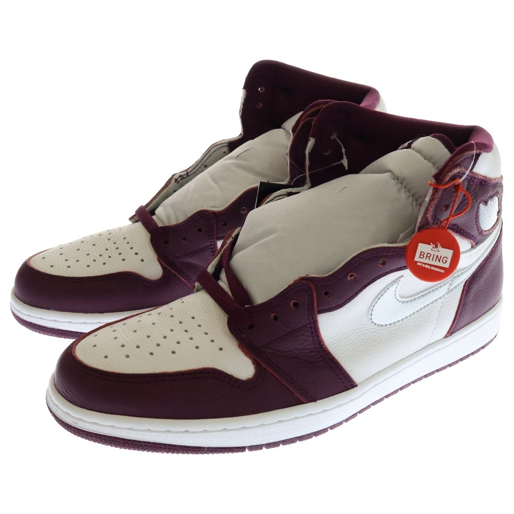 NIKE(ナイキ) AIR JORDAN 1 HIGH OG BORDEAUX エアジョーダン1 ハイカットスニーカー ホワイト/ボルドー US11/29cm 555088-611