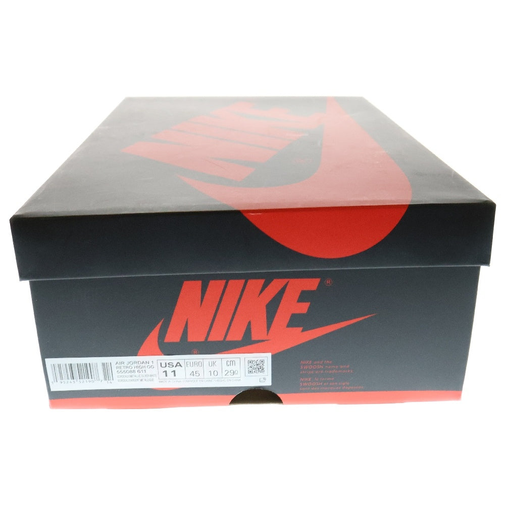 NIKE(ナイキ) AIR JORDAN 1 HIGH OG BORDEAUX エアジョーダン1 ハイカットスニーカー ホワイト/ボルドー US11/29cm 555088-611