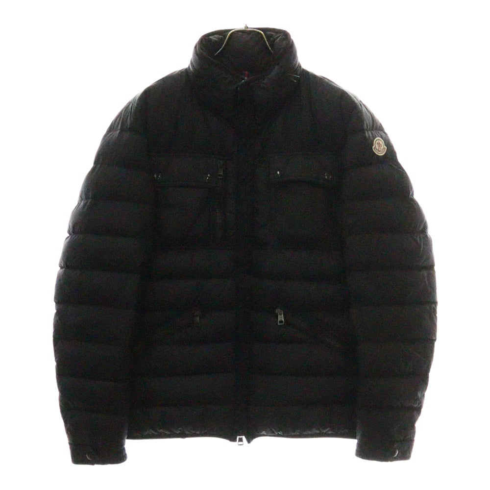 MONCLER(モンクレール) NORBERT GIUBBOTTO BLACK ロゴパッチ ジップアップ ダウンジャケット ブラック 420914131305 53329